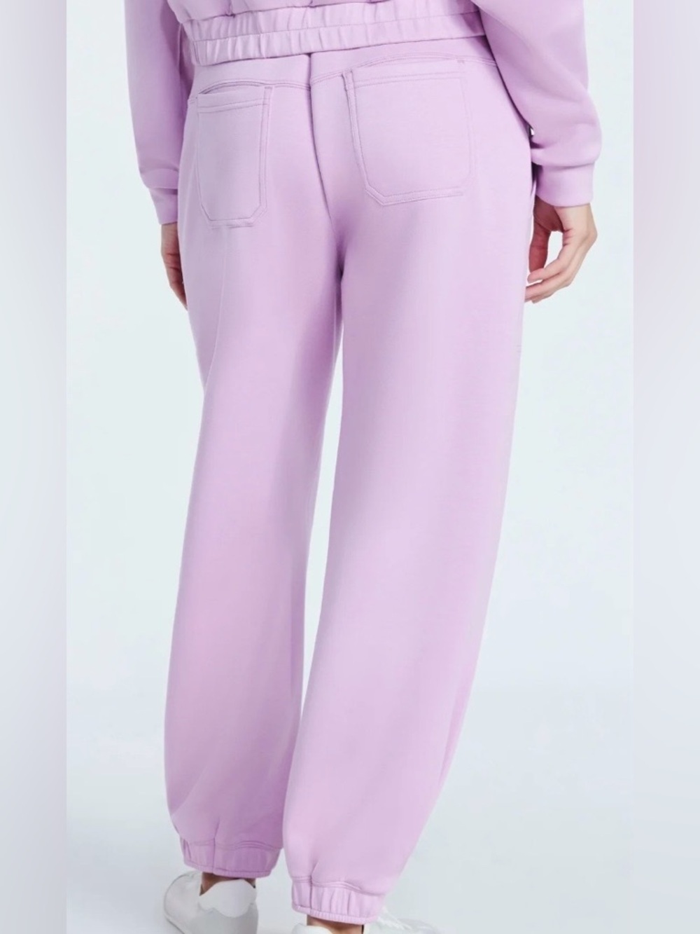 Lilac Wide-Leg Joggers with Elastic Waistband - Women
